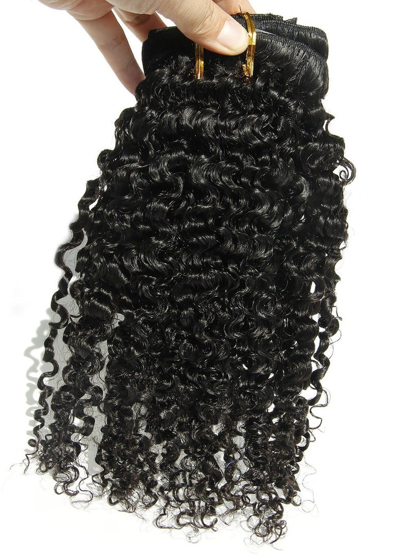 Ms Fenda Brazilian Remy Virgin Hair Kinky Curly Natural Color African American Clip In Hair Extensions 120Gram 7Pcs/Set (18", 120Gram/Set) - Image 3